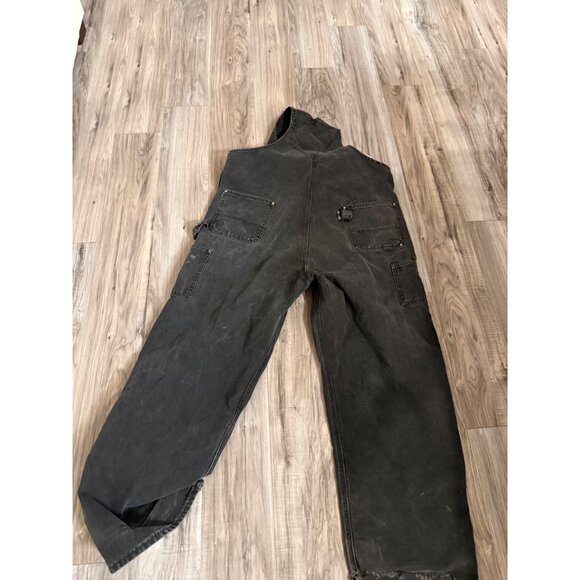 VTG 80s Carhartt Duck Bib Overalls  Durable Cotton Canvas thrashed grunge Read - Picture 7 of 16